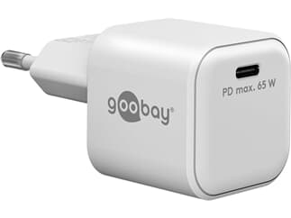 Goobay USB-C™ PD GaN Schnellladegerät Nano (65 W) weiß