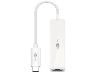 Goobay USB-C™-Adapter RJ45, weiß, Weiß - USB-C™-Stecker > RJ45-Buchse (8P2C)