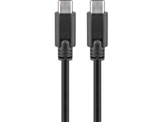 Goobay USB-C™ 3.1 Generation 1 Kabel, schwarz, 2 m - USB-C™-Stecker > USB-C™-Stecker