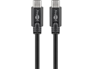 Goobay USB-C™ 3.1 Generation 1 Kabel, schwarz, 0.5 m - USB-C™-Stecker > USB-C™-Stecker