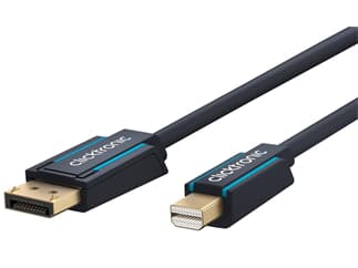 Clicktronic Casual Mini DisplayPort Adapterkabel, 1 m - Audio/Video Adapter von DisplayPort auf Mini