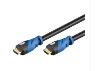 Goobay Series 2.0b Premium High-Speed-HDMI™-Kabel mit Ethernet, 1 m, Schwarz-Blau - HDMI™-Stecker (T