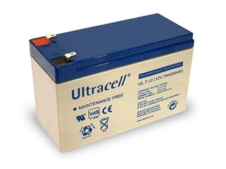 Ultracell UL Bleiakku 12 V, 7 Ah (UL7-12) - Faston (4,8 mm) Bleiakku, VdS