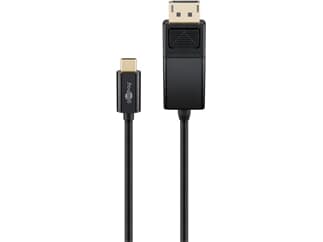 Goobay USB-C™- DisplayPort Adapterkabel 4k60Hz, 1,20 m, schwarz, 1.2 m - USB-C™-Stecker > DisplayPor