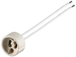 Goobay GU10 Lampenfassung mit Zwillingslitze, Weiß, 0.15 m - max. 100 W/250 V (AC), 0,15 m Kabel, Ke