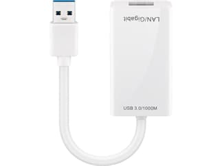 Goobay USB 3.0 Gigabit Ethernet Netzwerkkonverter, 0.1 m - zum Anschluss eines PC/MAC mit USB Anschl