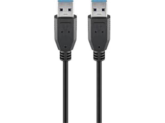 Goobay USB 3.0 SuperSpeed Kabel, Schwarz 1,8m
