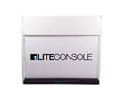 LiteConsole XPRS white V2, mobiler DJ-Tisch, Amluinium, weiß eloxiert