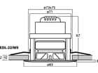 MONACOR EDL-22/WS - ELA-Deckenlautsprecher in kleiner, kompakter Bauform und mit sehr breitbandiger Wiedergabe