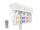 EUROLITE Set LED KLS-180 weiß + BS-2 EU Boxenhochständer weiß