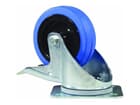 Lenkrolle 100mm "Blue Wheel" mit Bremse