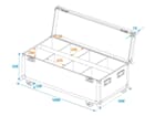 ROADINGER Flightcase 8x LED IP PAR 7x8W QCL/7x9W SCL mit Rollen