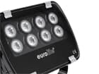EUROLITE LED IP FL-8 gelb 30°, Outdoor-Scheinwerfer (IP56) mit 8 x 1-W-LED und 30° Abstrahlwinkel