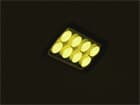EUROLITE LED IP FL-8 gelb 30°, Outdoor-Scheinwerfer (IP56) mit 8 x 1-W-LED und 30° Abstrahlwinkel