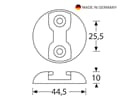 ah Hardware 5725 B - Ösenbefestigungsscheibe. Alu-Zurrpunkt, Schwarz