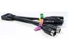 ENTTEC CABLE 0.1M - DB15 TO 3 DMX AND 2 MIDI - USE WITH USB PRO MK2