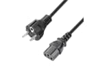 Adam Hall Cables 8101 KA 0150 - Kaltgerätekabel CEE 7/7 - C13 1,5 m