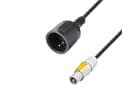 Adam Hall Cables 8101 KF 0150 PCON - 1,5 m Verlängerungskabel mit Gummimantel, CEE7/7-Buchse auf PowerCON female, 3 x 1,5 mm²