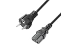 Adam Hall Cables 8101 KH 0100 - Kaltgerätekabel CEE 7/7 - C13 1 m