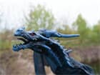 Europalms Halloween Flying Dragon Spannweite 120cm - Animierte Drachenfigur zum Aufhängen