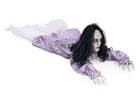 Europalms Halloween Figur Crawling Girl, 150cm, kriechende Zombiefigur mit Sound- und Leuchteffekt