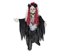 EUROPALMS Halloween Figur Skelett La Catrina, animiert, 100cm - Animierte Figur mit Licht-, Sound- und Bewegungseffekten