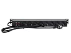 Showtec 19" 1U Main Power Strip 16 - Front and Back Control