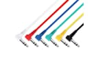 Adam Hall Cables 3 STAR BGG 0060 SET - Set of 6 patch cables 6,3 mm 0,60 m mit Winkelsteckern