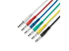 Adam Hall Cables 3 STAR IPP 0015 SET 6er Set Patchkabel 6,3 mm Klinke mono 0,15 m
