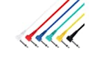 Adam Hall Cables 3 STAR IRR 0030 SET - 6er Set Patchkabel 6,3 mm Winkelklinke mono 0,30 m