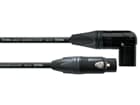 Cordial CPM 2,5 FMR - 2,5 m, NEUTRIK XLR female schwarz / Winkel-XLR male schwarz