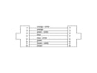 Cordial CSE 10 NN 6A PUR QUAD - 10,0 m CCAT 6A PUR QUAD, Neutrik® 8 x etherCON® RJ45  Normalbelegung