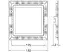 Deko-Light - Deckeneinbauleuchte - LED Panel Square 15, 13 W, 2700 K, Grau