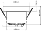 Deko-Light - Deckeneinbauleuchte - COB 68 Acryl, 6,5 W, 2700 K, Silber