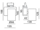 Deko-Light 3-Phasenleuchte - Flood SMD, 15 W, 3000 K, Weiß