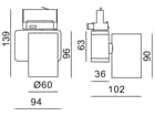 Deko-Light 3-Phasen-Spot - Nihal Mini, 15 W, DIM, 3000 K, Silber