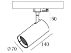 Deko-Light 3-Phasen-Spot - Horus, 10 W, 3000 K, Weiß