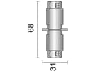 Deko-Light 3-Phasen Schienensystem - D Line/Dali mechanischer Verbinder