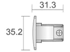 Deko-Light 3-Phasen Schienensystem - D Line/Dali Endkappe für Aufbauschiene