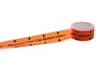 Warnband - Klebeband - Bitte mindestens 1,5m Abstand halten! 66m Rolle, 50mm breit, Orangebraun