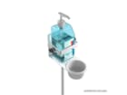 Gravity MS 23 DIS 01 W - Höhenverstellbarer Desinfektionsmittelständer mit Universal Halter Weiß