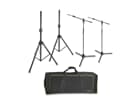 Gravity SSMS SET 1 - Set of 2 Speaker and 2 Microphone Stands in Transport Bag