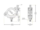 Global Truss Halfcoupler 48-51mm mit M10, schwarz, 300kg, Slim