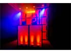 HEADLINER Ventura Portable DJ Booth (includes Lighting Bar System and Bags), schwarz/weiss