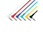 Adam Hall Cables 3 STAR BGG 0030 SET - Set of 6 patch cables 6.3 mm angled jack TRS 0.30 m