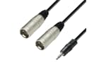 Adam Hall Cables K3 YWMM 0300 - Audiokabel 3,5 mm Klinke stereo auf 2 x XLR Stecker 3 m