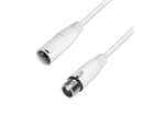 Adam Hall Cables K4 MMF 0250 SNOW - Mikrofonkabel XLR male auf XLR female 2,5 m weiß