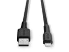 LINDY 31321 2m USB Typ A an Lightning Kabel, schwarz - USB Typ A Stecker an Lightning