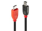LINDY 31719 USB 2.0 Kabel Micro-B/Mini-B OTG, 2m - Hochwertiges USB 2.0 Kabel und USB