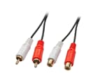 LINDY 35674 Premium Audiokabel (Cinch), Stecker/Buchse, 10m - Premium Audio-Verlänger